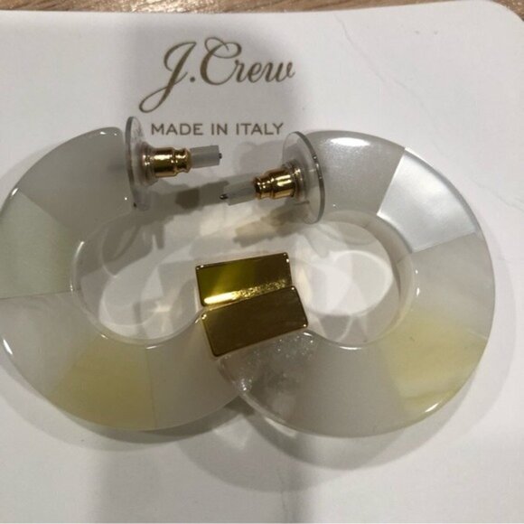 J. Crew Made-in-Italy mixed acetate hoop earrings - Picture 7 of 7